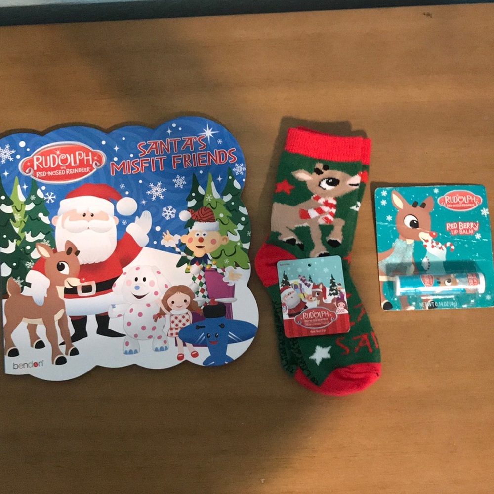 Rudolph stocking set